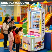 Macchina da gioco arcade Whack-a-Mole con luci LED colorate per parchi giochi interni, in metallo, versione inglese