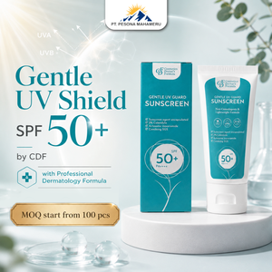 ครีมกันแดด CDF Gentle UV Shield SPF 50+ PA++++ สูตรเจลบางเบา ไม่ก่อให้เกิดสิว ปราศจากสารก่อภูมิแพ้ ด้วยส่วนผสมจากธรรมชาติ - Product Image 1