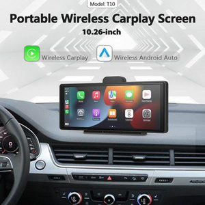 Écran portable CarPlay de 7 pouces, sans fil, <span class=keywords><strong>Apple</strong></span> CarPlay, Android Auto, écran tactile avec caméra embarquée - Product Image 1