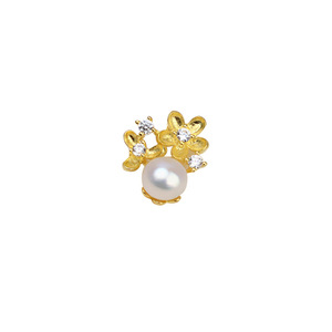 Juego de Pendientes y Colgante de Plata S925 con Pequeñas Flores, Anillo Abierto para Mujer, Accesorios de Joyería de Perlas DIY, Joyería Fina 1283 - Product Image 5