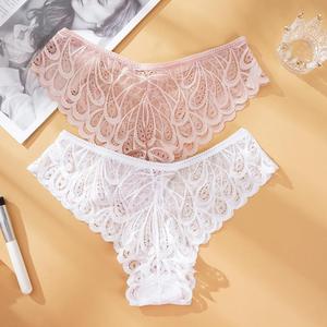 Slip <span class=keywords><strong>Donna</strong></span> a Vita Media in Pizzo Traspirante Sottile, Perizoma Sexy Antibatterico in Poliestere <span class=keywords><strong>Taglie</strong></span> <span class=keywords><strong>Forti</strong></span>, Lingerie di Qualità Export OEM - Product Image 6