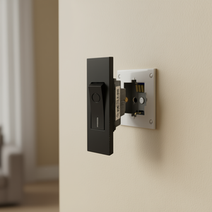 Black Bipolar Switch ZEN Line 16A 250V AC Wall Mounted Toggle Switch - Product Image 3