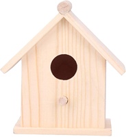 Cage à oiseaux en bois poli, fabrication personnalisée, bricolage, vente en gros, nid d'oiseau, avec crochet