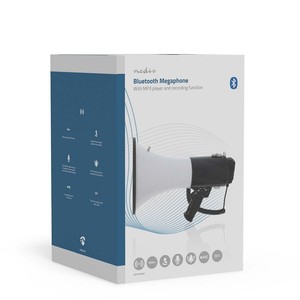 Professional 25W Megaphone With <b>Bluetooth</b> Sirens <b>USB</b> Playback Black White - Product Image 5
