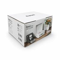 Boîte cadeau en carton ondulé E-Flute 300 g/m² avec fond auto-verrouillant et impression numérique couleur pour lecteur CD audio rétro ou appareils électroniques musicaux