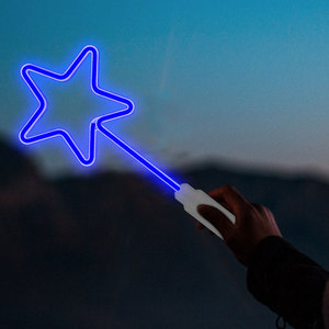 Baguette magique lumineuse LED en plastique de 18 pouces, étoile magique, cœur d'amour, visage lumineux, baguette tournante, enfants, Noël, Nouvel An, fête, Halloween, remise de diplôme - Product Image 5