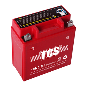 Аккумулятор для мотоцикла <span class=keywords><strong>12N5</strong></span>-<span class=keywords><strong>BS</strong></span> HD, сверхмощный, 12В 5Ач, перезаряжаемый, герметичный, VRLA, AGM, свинцово-кислотный, не требующий обслуживания - Product Image 1