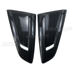6PCS 2015-2022 for Ford Mustang Car Rear <b>Windows</b> Louver Trim Shutter Cover Vent Scoop Decoration Carbon Fiber Style Glossy Black - Product Image 3