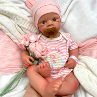 Poupées Reborn Réalistes en Silicone Intégral, 20 Pouces, Modèle Bettie, Douces au Toucher, Peuvent Utiliser une Sucette, Bébé Nouveau-né pour Enfants, Compagnon et Cadeau de Fête