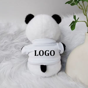 Hadiah promosi hadiah dipersonalisasi mainan mewah Logo kustom mainan Panda mewah dengan kemeja - Product Image 3
