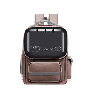 Modern Solid Pattern Rolling Pet Carrier Bag <b>Backpack</b> Airline Approved Zipper Closure Small Animal Pet Travel Bag - Product Image 3