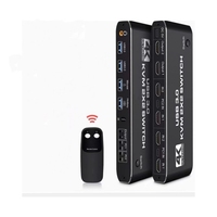 Double moniteur 2x2 4K 60Hz HDMI USB3.0 Commutateur KVM 2 entrées 2 sorties pour 2 ordinateurs Partager 2 moniteurs