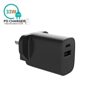 PPS AFC 33W Fast Charger 11V 3A Max USB A+C Power Adapter Type C Cable For OPPO Find X2 Pro Reno 6 5 Ace2 Realme X7 Pro GT