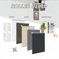 Store enrouleur en tissu de style moderne pour salles à manger, chambres d'enfants, fêtes et restaurants