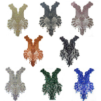 Broderie DIY Strass Bijoux Goutte Pointe Perles De Glace À La Main Corsage Applique Avec Verre Cristal Pendentif Perles pour Robe