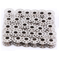 Bobines en métal argenté de 2 cm 200PCS par boîte Fournitures de couture pour machines à coudre