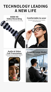 Lunettes Intelligentes AI pour Photo et Vidéo avec Enregistrement Audio Ultra BT, Lunettes de Soleil avec Caméra 800W, Appareils Intelligents à Traduction Simultanée - Product Image 6