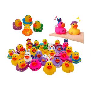 Juguetes de baño flotantes de pato cognitivos de goma/vinilo ecológicos personalizados al por mayor de 2 pulgadas para niños, regalos de intercambio para el aula - Product Image 1