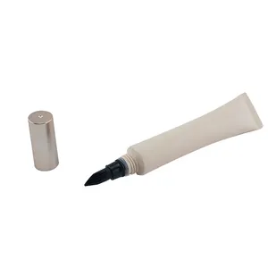 Hair dye tube with brush squeeze plastic tube with brush applicator for facial cleanser