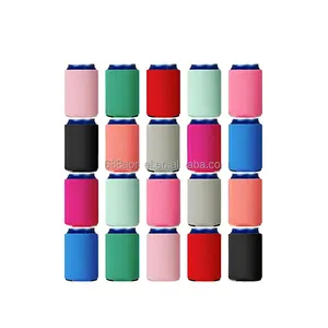 AOMEI Custom Printing Neoprene Can Cooler Foldable Thermal Insulation Cola Can Sleeve Coozies For Cold Drink Cola Beer Can Koozy