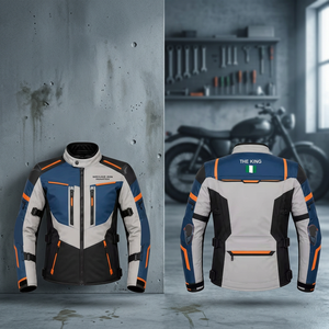 Veste de moto Adventure Premium 600D Cordura imprimée en sérigraphie, respirante, unisexe, pour adultes, protection intégrale des manches - Product Image 3