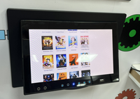 Monitor iklan Video tampilan taksi Android 10.1 inci, sandaran kepala taksi iklan layar iklan Lcd 4g 2 Jack Earphone
