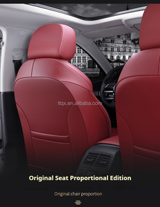 Cojines de asiento de coche de negocios de lujo personalizados 2017-2024 360 ° todo incluido para <span class=keywords><strong>Audi</strong></span> A4/A6/Q3/<span class=keywords><strong>Q5</strong></span> fundas de asiento de cuero de PVC negro - Product Image 4