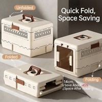 Transportín Plegable y Transpirable para Mascotas, con Ventana Lateral de Gran Capacidad, para Perros y Gatos Pequeños y Medianos, para Viajes al Aire Libre