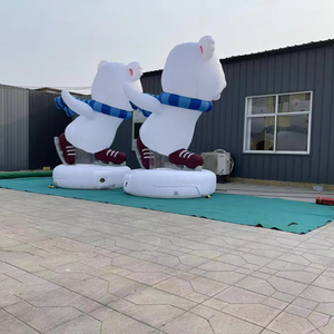 Modèle gonflable publicitaire TianYi Tech, mascotte gonflable lumineuse en forme de petit ours blanc pour événements de patinage - Product Image 5