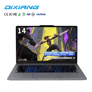 Ordinateur portable DIXIANG 14 pouces avec écran tactile, logo personnalisé, IPS 1080P, 16 Go de RAM, 256 Go de SSD, processeur Intel Core M3 7Y30, pour l'école, OEM - Product Image 1