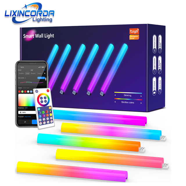 RGB Smart Wall Light for Gaming Streaming Rhythm Dancing with Remote Wifi LED for Gaming Room Application