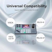 Sistema de transmisión en vivo UHD 4K Cámara PTZ 12X y controlador Joystick Suministro de teclado Conferencia de concierto de Iglesia