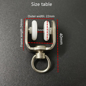 Riel de cortina Polea de metal H Rail Roller Bead - Product Image 2