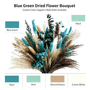 Ramo de Flores Secas Naturales Multitono de Hierba de Pampas, <span class=keywords><strong>Eucalipto</strong></span> y Rosa, Decoración de Mesa para Bodas Estilo Rústico, Accesorio para Fotografí<span class=keywords><strong>a</strong></span> - Product Image 3