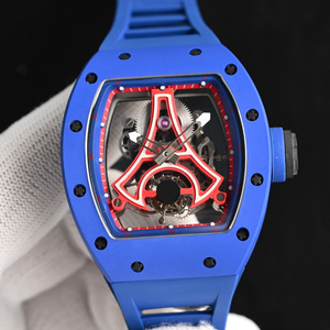 Reloj de pulsera mecánico inspirado en la tecnología con diseño de marco único, reloj de hombre de estilo de metal de moda - Product Image 1