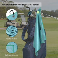 Mousqueton magnétique personnalisé Oeko-Tex 100 en microfibre gaufrée, imperméable, séchage rapide, absorbant, portable et léger pour le golf