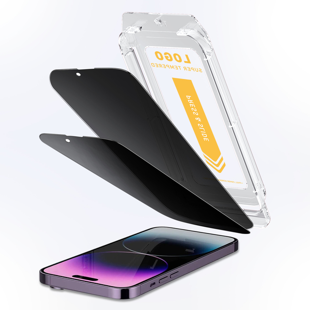 Anti Spy Privacy Screen Protector Easy Install Kit 0.33mm 9h 2.5d 3d Tempered Glass for Iphone 14 Plus 12 13 11 14 Pro Max