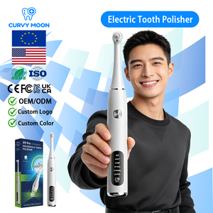 CURVY MOON Polisseur dentaire professionnel en gros, 6 têtes incluses, 5 modes de vitesse, pour nettoyage quotidien des dents - Product Image 1