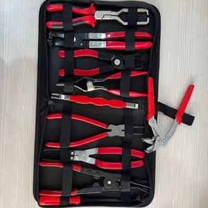 Power Disconnect <b>Pliers</b> <b>Set</b> 10 Pieces Zipper Case Auto Repair Oil Pipe Clamp Industrial Grade High Carbon Steel - Product Image 2