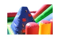 Pista de Obstáculos Inflable Multicapa Arcoíris Pequeña, Comercial, de PVC de Alta Resistencia, Equipo de Juego para Niños, Alquiler para Exteriores, Diversión y Brincos