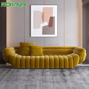 ชุดโซฟาผ้าลินิน1 2 3ที่นั่งสไตล์อิตาลีสำหรับร้านเสริมสวยโรงแรมแบบอินเดียชุดโซฟาห้องนั่งเล่นแบบเรียบง่าย - Product Image 1