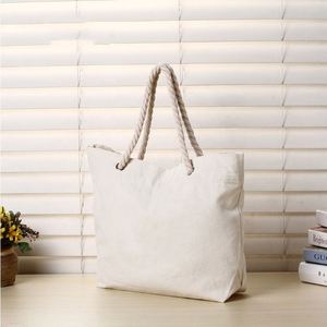 Sac de plage en toile de coton de haute qualité, grand format, personnalisable, vente en gros, sacs de shopping écologiques à motifs de dessins animés - Product Image 2