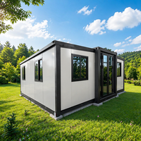 Maison conteneur pliable et extensible de luxe de 20 pieds, étanche et résistante aux ouragans, avec panneaux sandwich, pour usage en villa, dortoir ou entrepôt