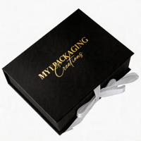 Boîte cadeau magnétique de luxe personnalisée, boîte rigide pliable avec couvercle, ruban, poignée, écologique, pour cosmétiques, vêtements, soins de la peau, boîte en papier