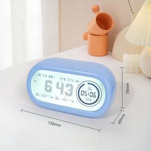 Tùy Chỉnh Lớn Hiển Thị Nhựa Thông Minh Bàn Đa Chức Năng Giá Rẻ Bảng Màn Hình LCD Hiển Thị Đêm Kỹ Thuật Số Đồng Hồ Báo Thức Cho Trẻ Em - Product Image 2