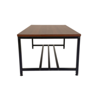 Table basse de luxe Table à thé en bois rustique Table d'appoint de salon avec cadre en métal