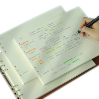Cahier personnalisé Big Brain Storm A4 B5 Taille en cuir PU à feuilles mobiles sans bois planificateur en papier Journal Journal imprimé Style Office