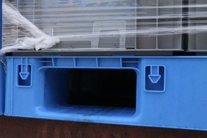 NEXARA Heavy Duty Customize HDPE Blue 1208 1200*800*135mm Grid Field Runner Euro <strong>Plastic</strong> <strong>Pallet</strong> For Shipment - Product Image 3