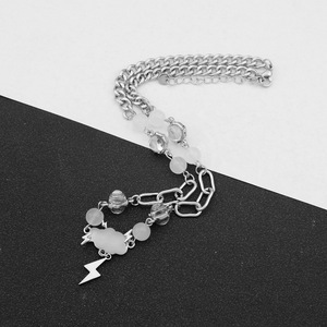 2026 Hot Selling Simple Light Luxury Cloud Lightning Pendant Necklace Silver Plated Unisex's Necklaces Fashion Jewelry Wholesale - Product Image 5