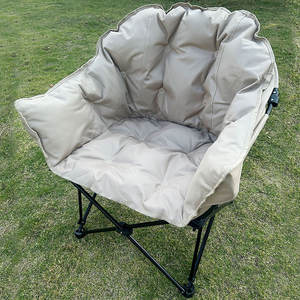 كرسي قمر خارجي متعدد الوظائف مريح من القطن والظهر كرسي قابل للطي لغرفة النوم وغرفة المعيشة والفندق والمدرسة - Product Image 1